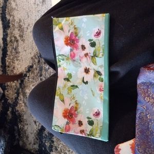 Floral makeup bag